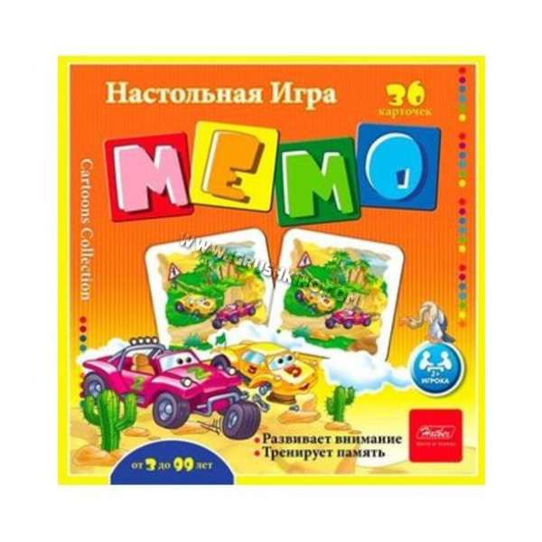 Игра настольная МЕМО "Авторалли" 36 карточек (НПИ)