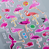 Наклейка пластик "Фламинго" МИКС 21х9,5 см   4638094