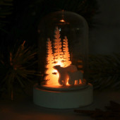 Новогодний сувенир с подсветкой "Зимние мишки"   3588736
