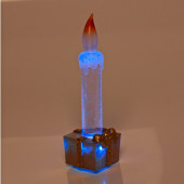 Сувенир с подсветкой "Свеча праздничная" 15 см, золото