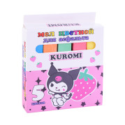 Мел цветной Kuromi, для асфальта, 5 шт. в картонной упаковке с европодвесом